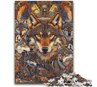 Puzzles pour Adultes 1000 pièces Totem du Loup Jeux éducatifs Jeu éducatif pour Anniversaire, Noël pour et 14 Ans 50x75cm