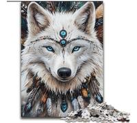 Puzzles pour Adultes 1000 pièces Totem du Loup, Jouets éducatifs, idéal comme Cadeau pour Toute la Famille, à partir de 14 Ans (Taille 26x38cm)