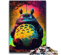 Puzzles pour Adultes 1000 pièces Totoro : Aidez Le Cerveau à exercer des Jouets addictifs pour cultiver la Patience Convient aux Couples 50x75cm