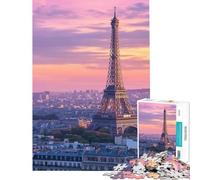 Puzzles pour Adultes 1000 pièces Tour Eiffel Paris France Défi intellectuel Jeu addictif et interactif Une œuvre d'art Idée Cadeau (Dimensions 38x52cm)