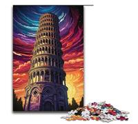 Puzzles pour Adultes 1000 pièces Tour penchée de Pise Italie 14 Puzzles Jeux Jouets Cadeau Convient pour la décoration de Bureau 1000 pièces (38 x 26 cm)