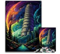 Puzzles pour Adultes 1000 pièces Tour penchée de Pise Italie Puzzles en Bois Parfait pour Les Cadeaux danniversaire de Noël et dHalloween 1000 pièces (38 x 26 cm)