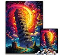 Puzzles pour Adultes 1000 pièces Tour penchée de Pise Italie Puzzles impossibles pour Adultes Défi cérébral Cadeau Parfait pour Adolescents & Décoration intérieure 1000 pièces (38 x 26 cm)