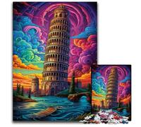 Puzzles pour Adultes 1000 pièces Tour penchée de Pise Italie Puzzles pour Adultes Jeu Familial interactif Décoration dintérieur DIY Défi cérébral Cadeau 1000 pièces (38 x 26 cm)