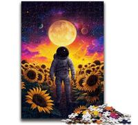 Puzzles pour Adultes 1000 pièces Tournesol Astronaute Aidez Le Cerveau à exercer Jouets addictifs pour cultiver la Patience Collection d'artistes, Beaux-Arts 26x38cm