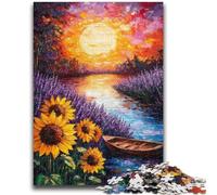 Puzzles pour Adultes 1000 pièces Tournesol Difficile Aide Le Cerveau à exercer Jouets addictifs pour cultiver la Patience Convient aux Couples 26x38cm