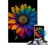 Puzzles pour Adultes 1000 pièces Tournesol psychédéliques Difficile et Stimulant Jeux Amusants pour Les 14 Ans et Plus (50x75cm)