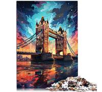 Puzzles pour Adultes 1000 pièces Tower Bridge Puzzles Amusants en Famille Difficiles à compléter mais Amusants et Humoristiques 10,27 po x 14,96 po pour Les 14 Ans