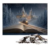 Puzzles pour Adultes 1000 pièces Train du Château 50 x 75cm Puzzles pour Adultes Jeu éducatif Challenge 1000 pièces Carte Puzzle pour Adulte Ciel Étoilé Rétro