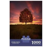 Puzzles pour Adultes 1000 Pièces Tree at Sunset Puzzles pour Adultes Jeu Manuel Améliore La Mémoire Activités Amusantes À La Maison 70x50cm/1000pcs