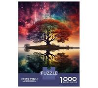 Puzzles pour Adultes 1000 Pièces Tree Space Fantasy Landscape Puzzle pour Adultes, Jouet, Décoration Murale, Cadeaux pour Femmes, Cadeaux Uniques pour Anniversaire Et Noël 52x38cm/1000pcs