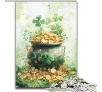 Puzzles pour Adultes 1000 pièces Trèfle à Quatre Feuilles Aquarelle, éducatif et idéal comme Cadeau pour Toute la Famille (Taille 50x75cm)