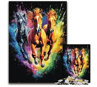 Puzzles pour Adultes, 1000 pièces, Trois Chevaux, Jeu Stimulant, Jouets, Anniversaires et Cadeaux Uniques pour Les 14 Ans et Plus, 26x38cm
