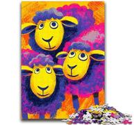 Puzzles pour Adultes 1000 pièces Trois Moutons pour et 14 Ans et Plus Jeu Impossible Cadeau d'anniversaire de Noël 26x38cm