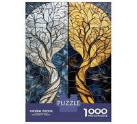 Puzzles pour Adultes 1000 Pièces Twilight Symphony Duality of Light and Shadow Puzzle pour Adultes Jeux De Famille Vacances À La Maison Jeu Stimulant Cadeaux 70x50cm/1000pcs