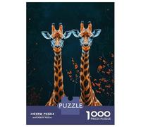 Puzzles pour Adultes 1000 Pièces Two Giraffes Portrait Puzzle Adulte, Jouet, Décoration Murale, Défi Difficile, Défi Éducatif 70x50cm/1000pcs