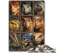 Puzzles pour Adultes 1000 pièces Tyrannosaurus Rex Collage Jeux éducatifs Jeu éducatif pour Anniversaire, Noël pour et 14 Ans 26x38cm