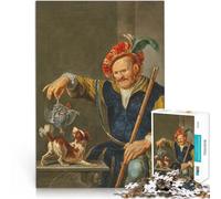 Puzzles pour Adultes 1000 pièces Un Chasseur en Costume Riche Jeu Familial Anti-Stress Défi Difficile Bon Cadeau 75x50cm
