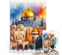 Puzzles pour Adultes 1000 pièces Une Peinture de Jérusalem Compétition de Vitesse Manuelle Cadeau d'œuvre d'art 52x38cm