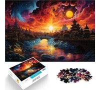 Puzzles pour Adultes 1000 pièces Une rivière Japonaise Difficile Difficile Puzzle 10,27 po x 14,96 po Interaction Parent-Enfant pour et Adolescent Âge 14 Ans et Plus