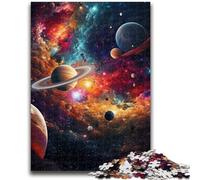 Puzzles pour Adultes 1000 pièces, Univers coloré, pour Tuer Le Temps en Vacances, avec Affiche et fiche de Questions-réponses Assorties (26x38cm)
