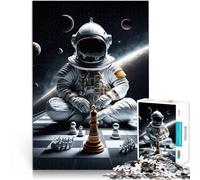 Puzzles pour Adultes 1000 pièces Univers des échecs Jouets éducatifs d'apprentissage avec Affiche et Feuille de Questions correspondantes 75x50cm