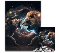 Puzzles pour Adultes, 1000 pièces Universal Lion Fury, Puzzles stimulants, Parfaits pour Halloween, Noël, Cadeau d'anniversaire 50x75cm/19,68x29,52 Pouces