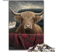 Puzzles pour Adultes 1000 pièces Vache des Highlands, Jouets éducatifs et éducatifs, Jeux familiaux, Anniversaires et Cadeaux Uniques (Taille 50x75cm)