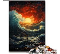 Puzzles pour Adultes 1000 pièces Vagues colorées Puzzle Cadeau DIY Amusant Convient pour la décoration de la Maison, du Salon ou du Bureau (Taille : 50x75cm)