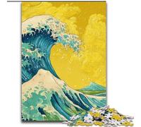 Puzzles pour Adultes 1000 pièces, Vagues de Style Japonais, Jouets éducatifs et éducatifs, Cadeaux d'anniversaire Uniques pour Les 14 Ans et Plus (Taille 26x38cm)