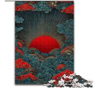 Puzzles pour Adultes 1000 pièces Vagues de Style Japonais, Jouets éducatifs, Jeux Anti-Stress, Interaction Parent-Enfant (Taille 50x75cm)