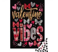 Puzzles pour Adultes 1000 Pièces Valentine's Day Decorations Puzzle pour Adultes Jeu Familial Décoration Murale Jeu Stimulant Cadeaux 70x50cm/1000pcs