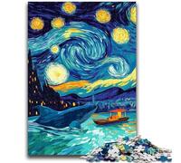 Puzzles pour Adultes 1000 pièces Van Gogh Ciel Nocturne Baleine Famille Jeu Anti-Stress Défi Difficile Collection d'artistes, Beaux-Arts 50x75cm