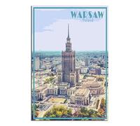 Puzzles pour Adultes 1000 pièces, Varsovie, Pologne. Puzzles en Papier adaptés aux Adultes, aux Enfants et aux familles. Jeux de Puzzle Anti-Stress. 52 x 38 cm.