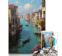 Puzzles pour Adultes 1000 pièces Venise, Jouets de Jeu stimulants, décoration Murale, Cadeaux d'anniversaire et de Noël Uniques (38x26cm)