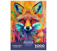 Puzzles pour Adultes 1000 Pièces Vibrant Fox Artwork Puzzle pour Adultes, Jouet Anti-Stress, Difficile, Excellent Cadeau pour Les Amateurs De Jeux 70x50cm/1000pcs