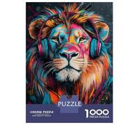 Puzzles pour Adultes 1000 Pièces Vibrant Lion Beats Puzzle pour Adultes, Jeu De Réflexion, Cadeaux pour Femmes, Activités Amusantes À La Maison 70x50cm/1000pcs