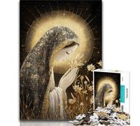 Puzzles pour Adultes 1000 pièces Vierge Marie, Anti-Stress, défi Difficile, Chaque pièce est Unique - Jeu Familial Stimulant et Amusant (75x50cm)
