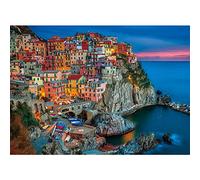 Puzzles pour Adultes 1000 pièces Village de pêcheurs Vue Nocturne Jeux familiaux stimulants Décoration d'intérieur Cadeaux 38 x 52 cm