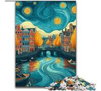 Puzzles pour Adultes 1000 pièces Ville Difficile sous Le Ciel Nocturne Aide Le Cerveau à exercer Jouets addictifs pour cultiver la Patience Interaction Parent-Enfant (Taille 50x75cm)