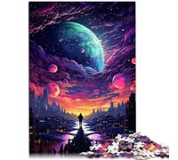 Puzzles pour Adultes 1000 pièces Ville sous la planète Puzzles intéressants pour la réduction du Stress Cadeaux de Noël 14,96 po x 20,47 po