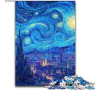 Puzzles pour Adultes, 1000 pièces, Ville sous Le Ciel Nocturne, Jeux éducatifs et Difficiles, décoration d'intérieur, Cadeaux Uniques (50x75cm)