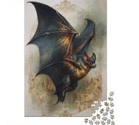 Puzzles pour Adultes - 1000 Pièces Vintage Bat Illustration Puzzle pour Adultes - Jeux Relaxants - Améliore La Mémoire - Cadeaux Uniques pour Un Anniversaire Ou Noël 38x26cm/1000pcs