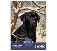 Puzzles pour Adultes 1000 Pièces Vintage Black Labrador Puzzle pour Adultes, Jouet, Décoration Murale, Cadeaux pour Femmes, Cadeaux Uniques pour Anniversaire Et Noël 70x50cm/1000pcs