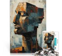 Puzzles pour Adultes 1000 pièces Visage Abstrait Vif Jouet éducatif intellectuel décompressant décoration Murale 38x26cm