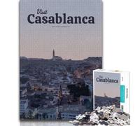 Puzzles pour Adultes 1000 pièces Visite Casablanca, Anti-Stress, Staycation Kill Time, Collection Artistes, Beaux-Arts, à partir de 14 Ans, 38x26cm
