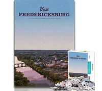 Puzzles pour Adultes 1000 pièces Visite de Fredericksburg, Cadeaux de Voyage, Anniversaires et Cadeaux Uniques pour Les 14 Ans et Plus 38x26cm