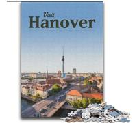 Puzzles pour Adultes 1000 pièces Visite de Hanovre, Jouets Anti-Stress, Cadeaux d'anniversaire Uniques pour Les 14 Ans et Plus, 75x100cm