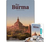 Puzzles pour Adultes 1000 pièces Visite de la Birmanie, Staycation Kill Time, Cadeaux pour Amis et Famille à partir de 14 Ans 38x26cm