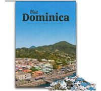 Puzzles pour Adultes 1000 pièces : Visite de la Dominique, séjour, tuez Le Temps avec des pièces entièrement emboîtables de Formes aléatoires (38x52cm), 1 000 pièces